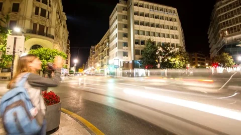 Timelapse of spanish town Granada Video stock 71926441