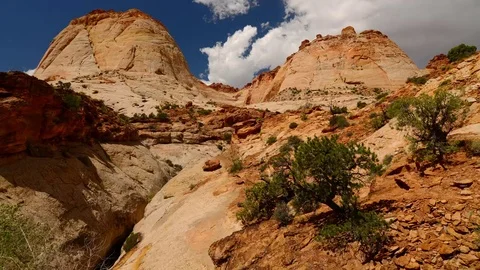 Timelapse of Spectacular sandstone formations, Capitol Reef National Park, Utah Stock Footage 80011981