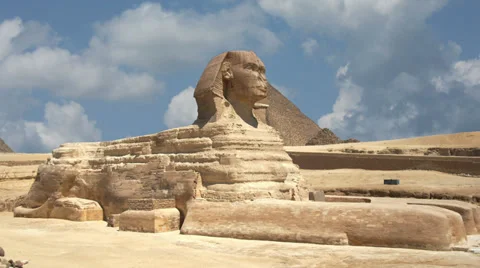 Timelapse Of The Sphinx In Giza Valley, Cairo, Egypt 1 Stock-Footage 35581496