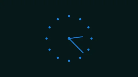 Timelapse of spinning clock animation in 12 Hour. Stock Footage 276955963