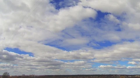 Timelapse of the spring sky blue Stock Footage 105095169