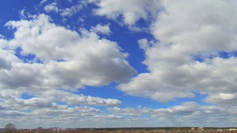 Timelapse of the spring sky blue Stock Footage 105095180