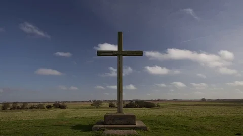 Timelapse of St Benets Abbey Cross Stock Footage 72625582
