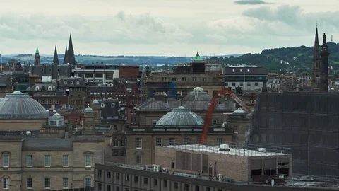 Timelapse of the St James Centre being demolished, Edinbrugh Stock Footage 77813939