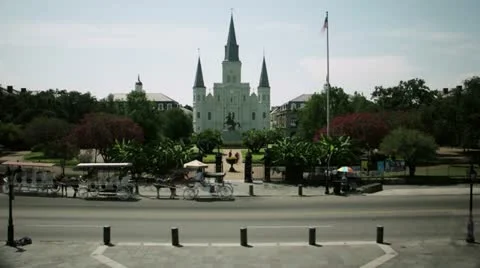 Timelapse St. Louis Cathedral Stockbeeldmateriaal 11607410