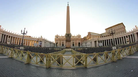 Timelapse of the St. Peter's Square and the Vatican in Rome Stock Footage 63012541