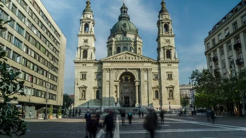 Timelapse of St Stephens Basilica Video stock 82970515