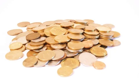 Timelapse of stack of raising and decreasing coins 库存影片 86464348