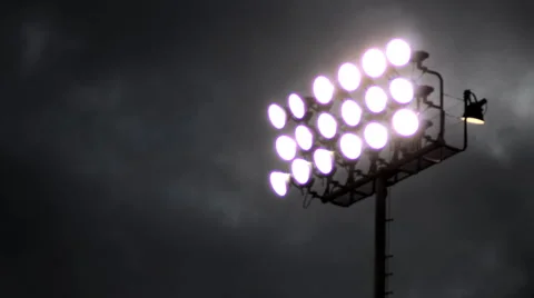 Timelapse Stadium Lights Stock Footage