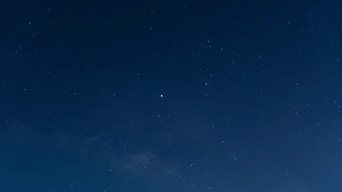 Timelapse of star and clouds moving over at night Stock Footage 113176835