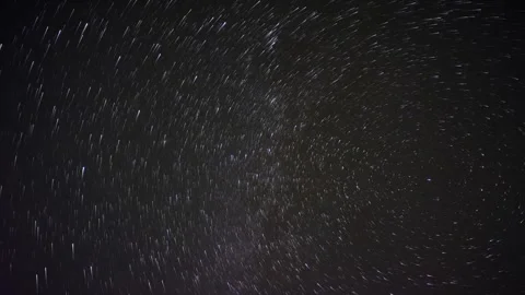 Timelapse of Star Trails Rotating Around the North Celestial Pole on a Clear Vidéo 319833286