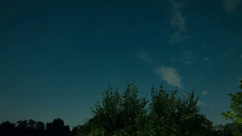 Timelapse starry sky countryside Stock Footage 70643338