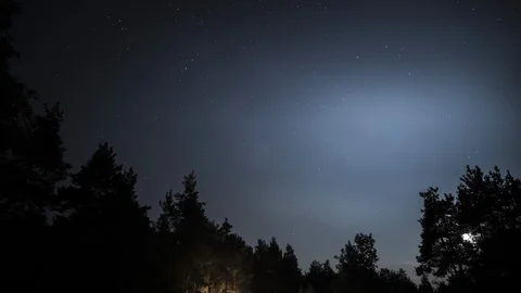 Timelapse of starry sky Stock Footage 92999757