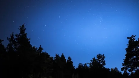 Timelapse of starry sky Stock Footage 93000106