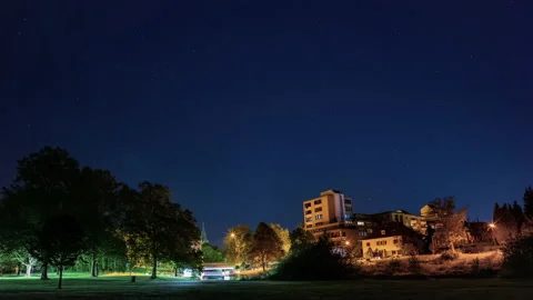 Timelapse of a starry sky over a city. Stock Footage 133743705