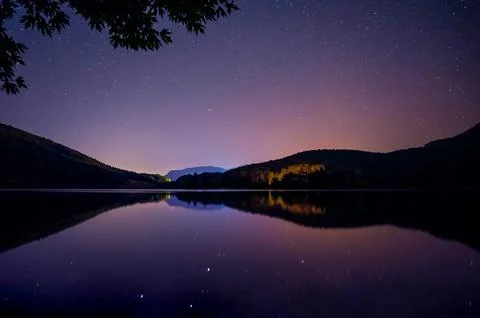 Timelapse of the starry sky Stock Photos