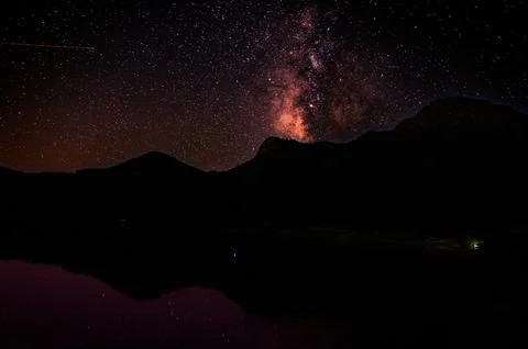 Timelapse of the starry sky Stock Photos
