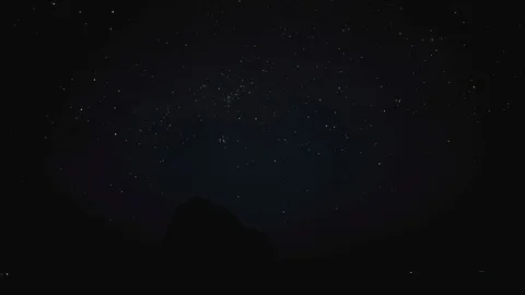 Timelapse: starry sky rotating behind silhouette of Philippines island Stock Footage 124997615