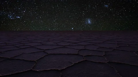 Timelapse of starry sky at Salar de Uyuni, Aitiplano, Bolivia. Stock Footage 144725460
