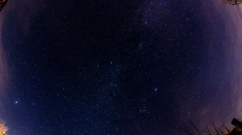 Timelapse of stars and mist in winter night Stock Footage