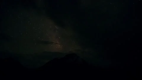 Timelapse of stars on the background of mountains Stock Footage 300594939