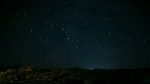 Timelapse of stars movement in Night Stock Footage 84044935