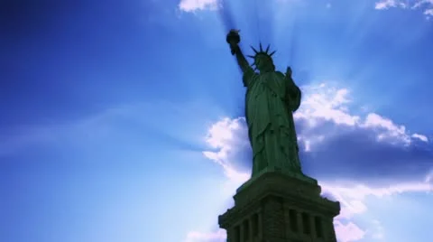 Timelapse Statue of Liberty Vídeo Stock 11607680