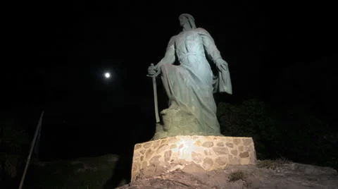 Timelapse statue Rahman I Stock Footage 36033543