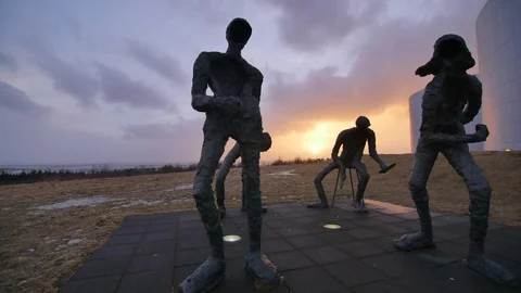 Timelapse - Statues in Reykjavik Stock Footage 81305508
