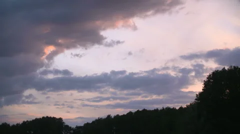 Timelapse of storm cloud over forest Stock Footage 65162152