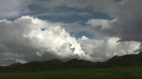 Timelapse Storm Clouds and Mountain Stock Footage 143338