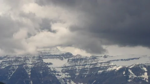 Timelapse storm clouds building over mountain Stock Footage 51259234