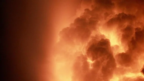 Timelapse Of Storm Clouds. Dramatic Clouds With Flashes And Thunder In Dark Stock Footage 264137683