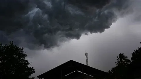 Timelapse With Storm Clouds Stock Footage 132391113