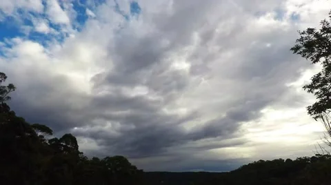 Timelapse Storm Clouds Moving into the Valley  Stock Footage 66006474