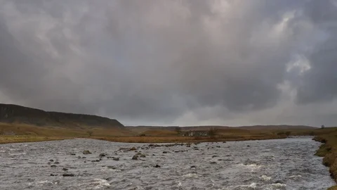 Timelapse of Storm Clouds Over the North Pennines Stock Footage 122989253