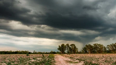 Timelapse Storm clouds with the rain Stock-Footage 81528651
