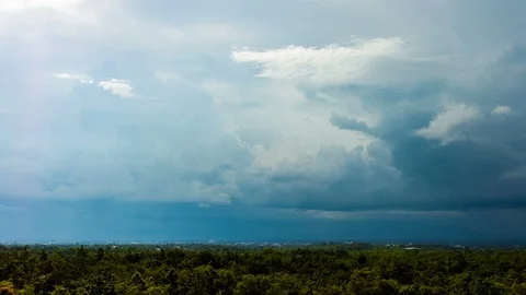 Timelapse Storm clouds with the rain Stock Footage 99816535