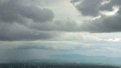 Timelapse Storm clouds with the rain Stock Footage 100356086