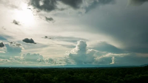 Timelapse Storm clouds with the rain Stock Footage 100437601