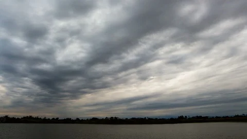 Timelapse Storm clouds with the rain Stock Footage 100664625