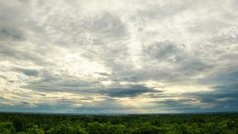 Timelapse Storm clouds with the rain Stock Footage 101055447