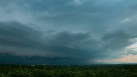 Timelapse Storm clouds with the rain Stock Footage 101057501