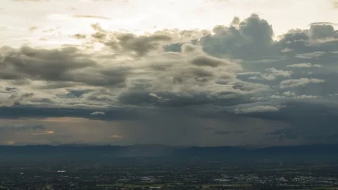 Timelapse Storm clouds with the rain Video stock 101728699