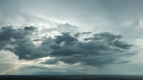 Timelapse Storm clouds with the rain Stock Footage 101728932