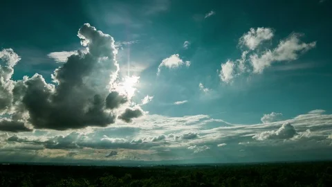 Timelapse Storm clouds with the rain Stock Footage 101729329