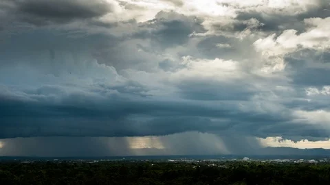 Timelapse Storm clouds with the rain Stock Footage 101729517