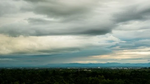 Timelapse Storm clouds with the rain Stock Footage 102100245