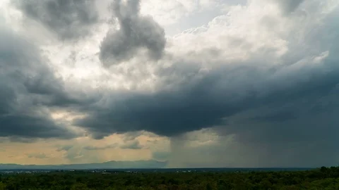 Timelapse Storm clouds with the rain Stock Footage 110702989