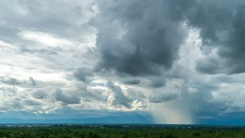 Timelapse Storm clouds with the rain Stock-Footage 115393270